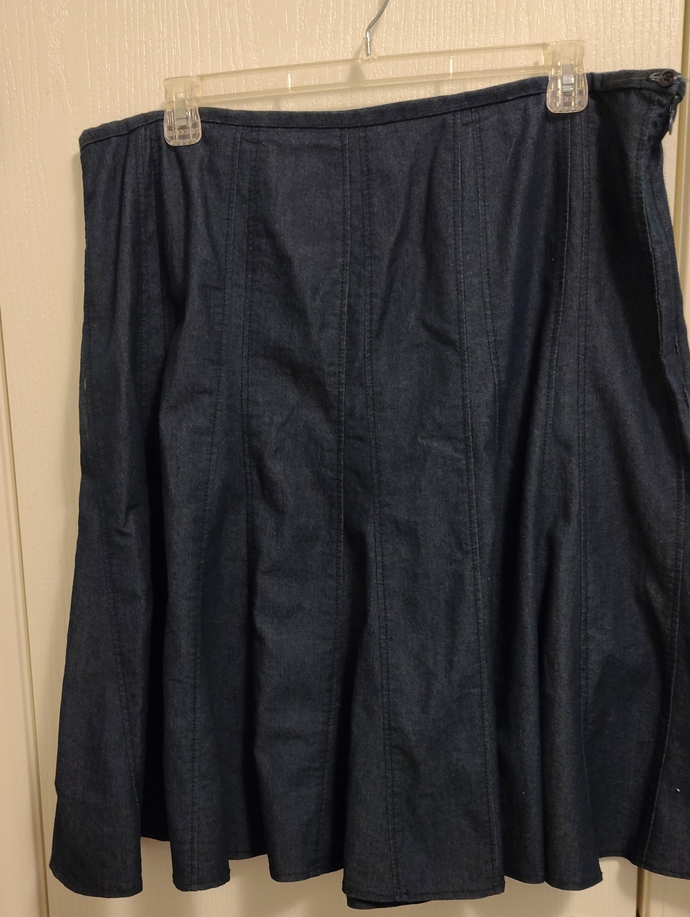 dressbarn Dark Indigo Panel A-Line Skirt